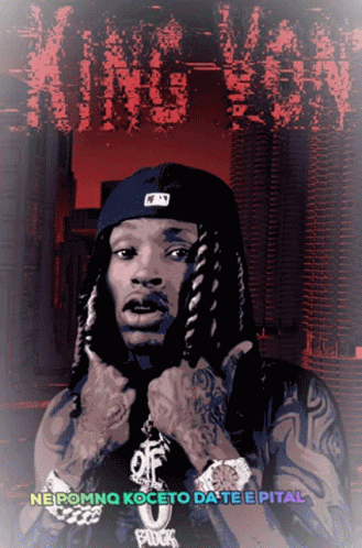 King Von Poster Man With Dreadlocks And Hat GIF