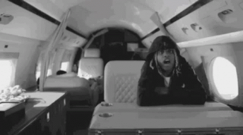 King Von Sings On Plane GIF