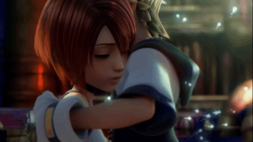 Kingdom Hearts Kairi And Sora Hug GIF