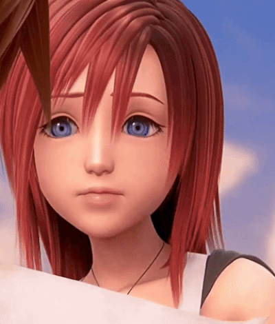 Kingdom Hearts Kairi Blinking GIF