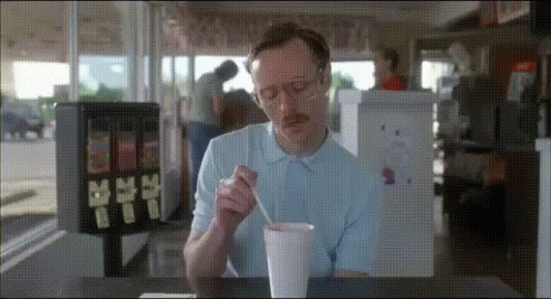 Kip Napoleon Dynamite Stiring Coffee GIF