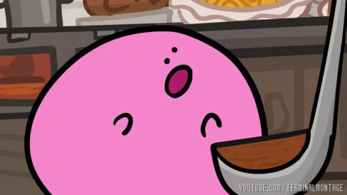 Kirbo Puffball Tasting Food GIF