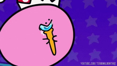 Kirbo Stout Puffball Eating Ice Cream GIF