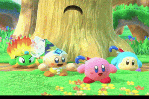Kirby Dancing Complete Squad GIF