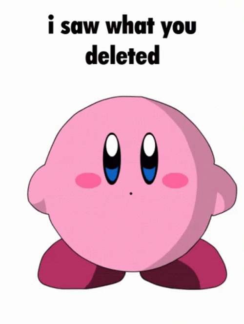 Kirby Delete I Saw What You Delete GIF