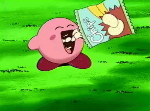 Kirby Eating Chip Meme GIF