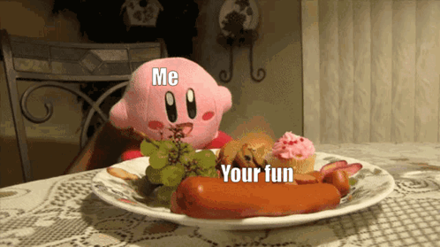 Kirby Eating Food With Me Your Fun