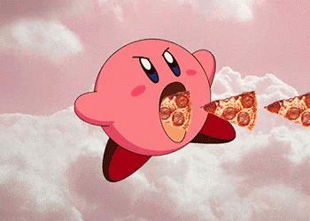 Kirby Eating Pizza Meme GIF