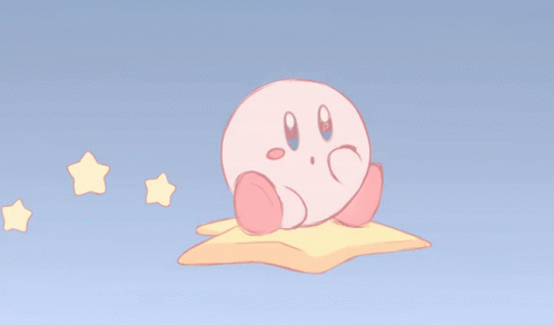 Kirby Floating On Star Meme GIF