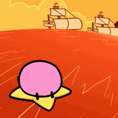 Kirby On Star Spinning Meme GIF