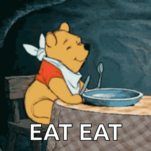 Kirby Sitting at Table Eating Grapes