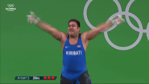 Kiribati David Katoatau Weightlifter GIF