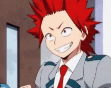 Kirishima Excited Fist Pump GIF