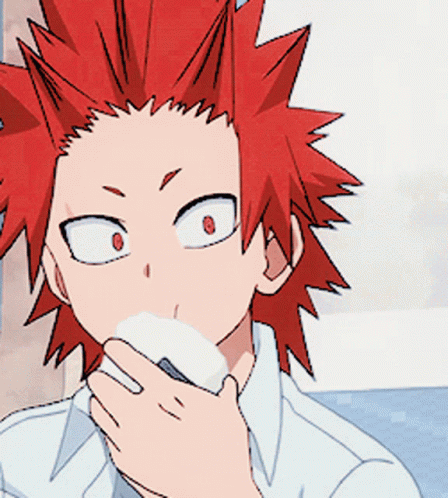 Kirishima Eating Rice Balls GIF