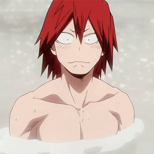 Kirishima Taking A Bath GIF