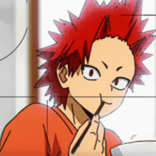 Kirishima Eating With Chopsticks GIF