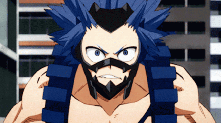 Kirishima Blue Haired Transformation GIF