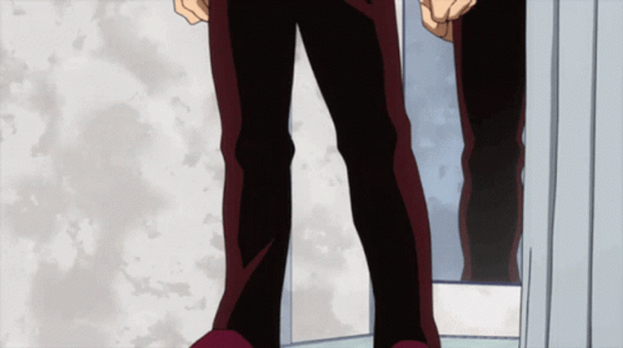 Kirishima Changing Outfit GIF