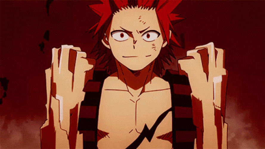 Kirishima Ready To Fight GIF