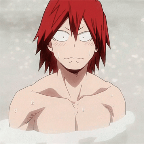 Kirishima Taking A Bath GIF