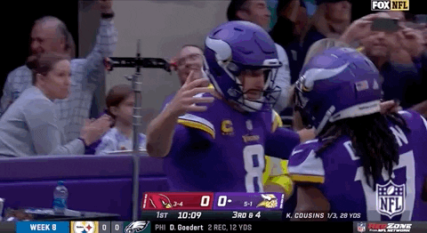 Kirk Cousins Aldrick Robinson Tap Head Hug GIF