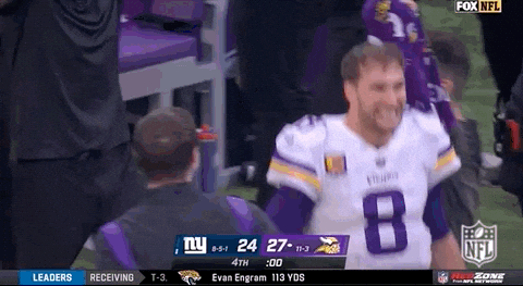 Kirk Cousins The Viking Win GIF