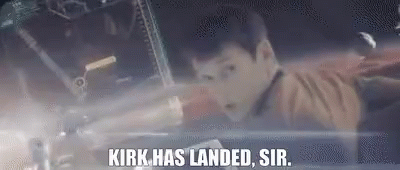 Kirk Has Just Landed GIF
