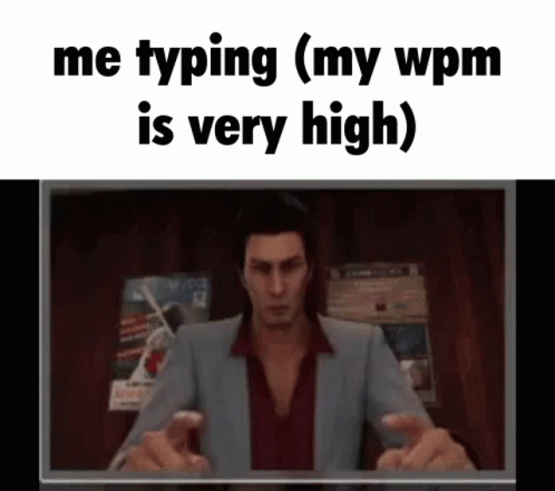 Kiryu Hurriedly Typing Meme GIF