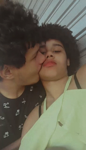 Kiss And Bite On Cheek GIF