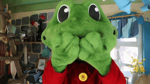 Kiss Big Mascot Cute Frog GIF