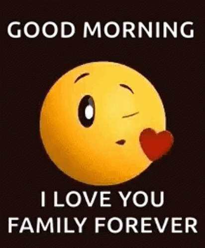 Kiss Emoji Good Morning Family GIF
