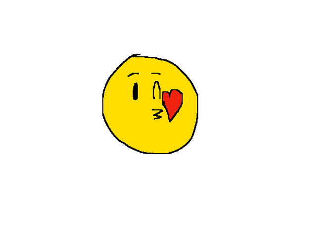 Kiss Emoji Kid's Drawing Animation GIF
