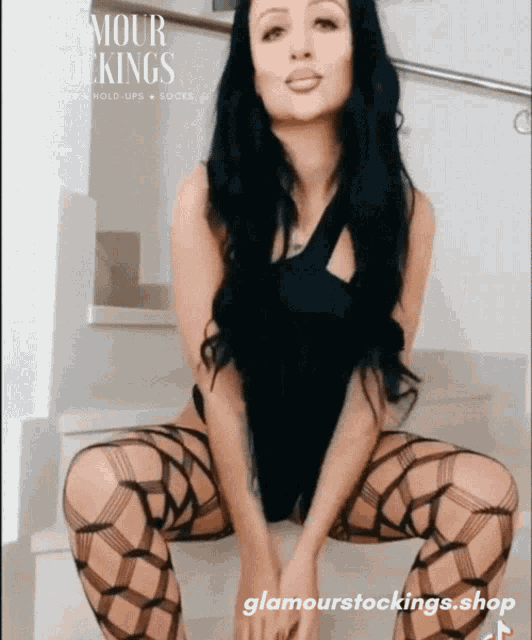 Kiss Glamour Stockings Gif GIF