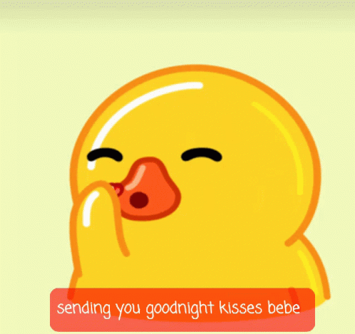 Kiss Goodnight Chick Flying Kiss GIF
