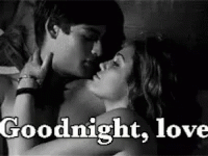 Kiss Goodnight Romantic Couple GIF 