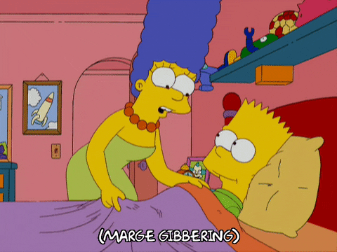 Kiss Goodnight Simpsons Gibbering GIF