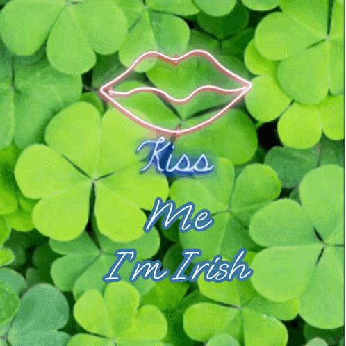 Kiss Me I'm Irish Neon Light GIF