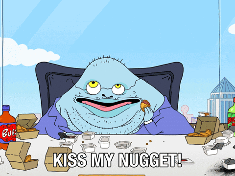 Kiss My Nugget Monster Meme GIF