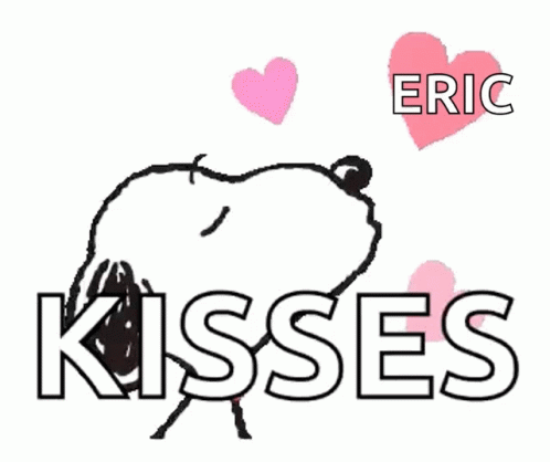 Snoopy Kisses Eric GIF