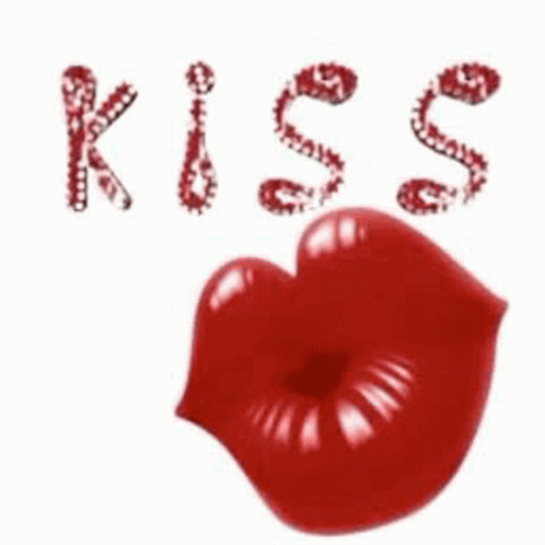 Red Sparkling Lips For Kisses GIF