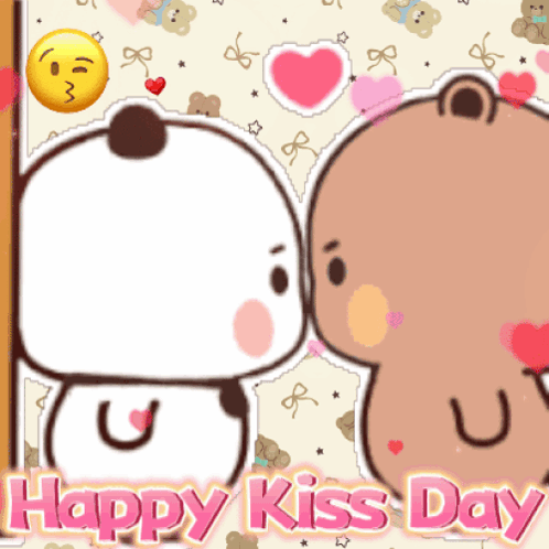 Kissing Bears Happy Kiss Day