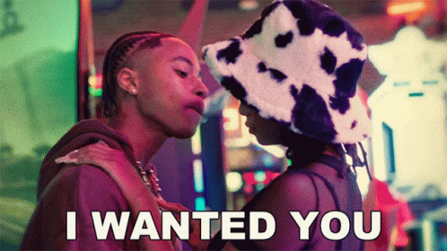 Kissing Man And Woman With I Wanted You GIF