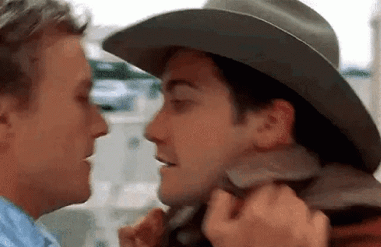 Kissing Scene Brokeback Mountain GIF