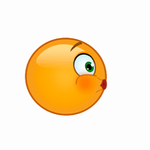 Kissing Sideways Emoji Funart GIF