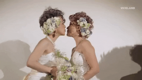 Kissing Two Women Marriage GIF
