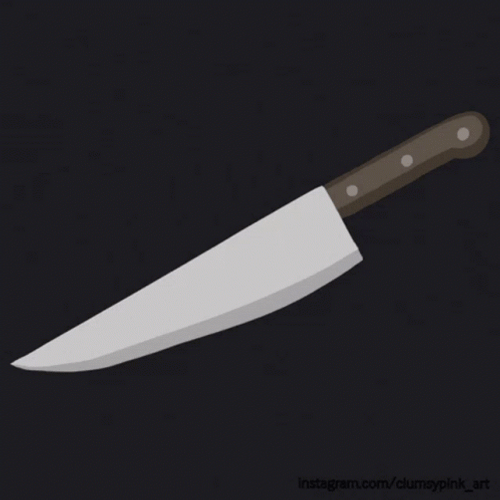 Kitchen Knife In A Black Background GIF