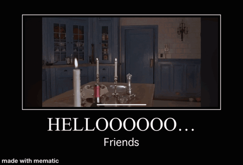Kitchen Saying Helloooo Friends
