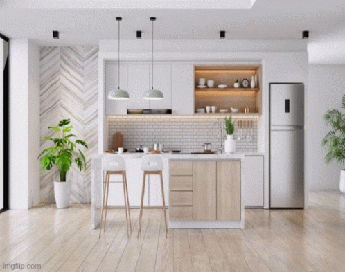 Kitchen With Granite Counter and Sink