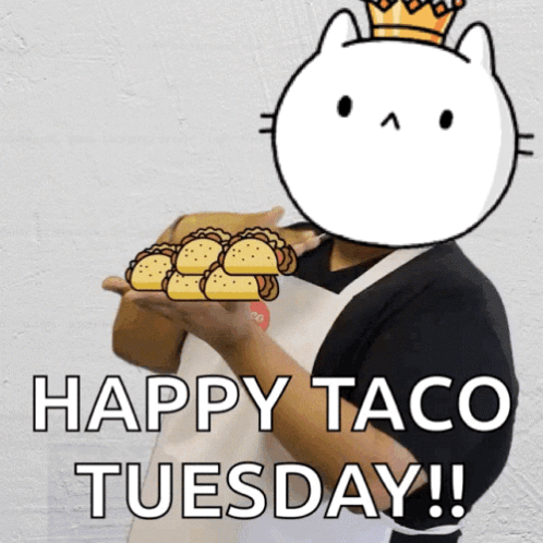 Kitty Chef Says Happy Taco Tuesday GIF