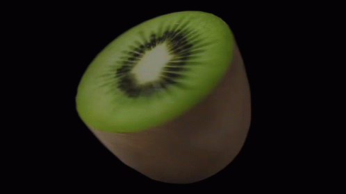 Kiwi Fruit Cut in Half White Center
